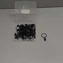 42 Pack Curtain Rings with Clips 1.26" Interior Diameter,Metal Drapery Ring with Clips Compatible with up to 1 inch Drapery Rod,Strong Vintage Decorative Rustproof Drapery Ring with Hooks(Black)