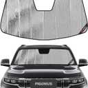 Pigenius Windshield Sun Shade for Jeep Wagoneer & Grand Wagoneer (L) 2022-2026, NOT for Electric, Reversible Silver/Black