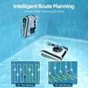 (2024 New) Robotic Pool Vacuum, Cordless Robotic Pool Cleaner for Inground Pools, Wall and Waterline Cleaning, Powerful Suction and Replaceable Battery, 150 min Battery Life for Pool Up to 1614 Sq.ft