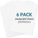 6 Pack White Foam Board 24"x36", 3/16" Foam Poster Board, Thick Foam Core Board for Projects, Large Foam Board for Painting, Displaying and Craft Projects