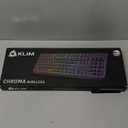 KLIM Chroma Wireless Gaming Keyboard RGB  Backlit Keyboard with Rechargeable Battery  Quiet, Water-Resistant, Ergonomic Design  Teclado Gamer for PC, PS5, PS4, Mac  Black