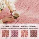 FY FIBER HOUSE Sherpa Blanket - 3D Pattern Design Dusty Pink Throw Blanket for Sofa Couch, Bed, Warm Super Soft Cozy Microfiber Fleece Blanket for Living Room, Throw 50x60