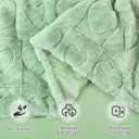 Bcareself Faux Fur Throw Blanket Ultra Soft Plush Fluffy Blanket for Couch, Bed, Sofa - Lightweight Yet Warm Winter Blanket for Women Men - Machine Washable Valentine Gifts 50x60 Inches Sage Green