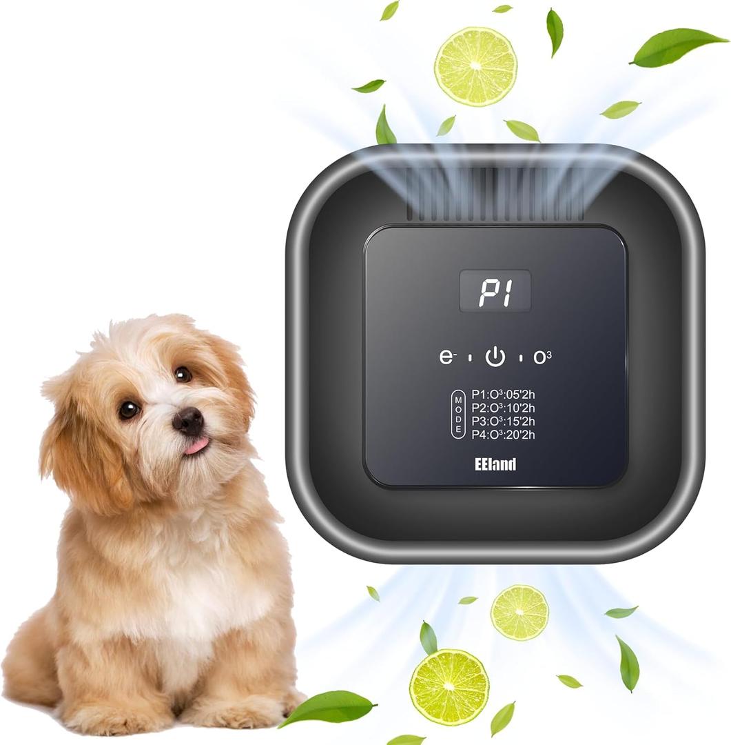 Cat Litter Deodorizer 99% Pets Poof Odor Eliminator Ozone Odor Eliminator for Strong Odor Portable Air Purifier for Pets Toilet Wardrobe Cabinet Shoe Garage Room Black