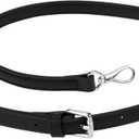 Allzedream Leather Purse Strap Replacement Crossbody Handbag Long Adjustable (Black, Silver Hardware)