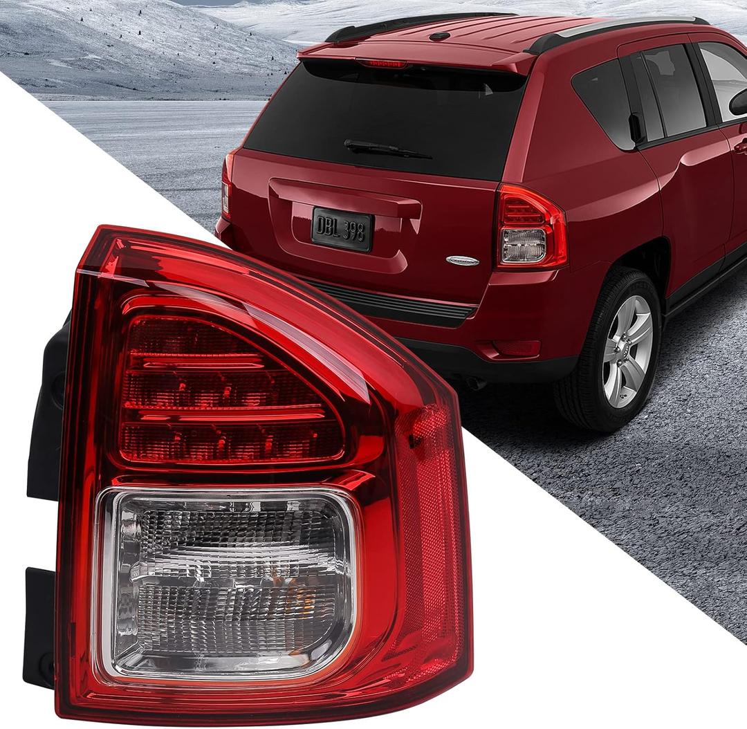 Huray Right Taillight Fit for Jeep Compass 2011-2013 Passenger Side RH Brake Lamp