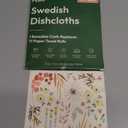 FEBU Swedish Dishcloths for Kitchen | 5 Pack Watercolor Reusable Paper Towels Washable | Swedish Dish Towels | Non-Scratch Cellulose Sponge Cloths | No Odor, Biodegradable Cleaning Cloths