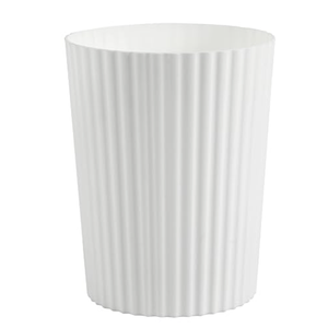 JiatuA Small Trash Can Plastic Wastebasket Round Garbage Container Bin for Bathroom, Kitchen, Bedroom, Home Office, College Dorm, White 2 Pack