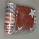 4th of July Party Supplies, American 250th Anniversary Patriotic Party Kit for Independence Day, Memorial Day, Plates, Napkins, Cups, Banner for 4th of July Decorations (American)
