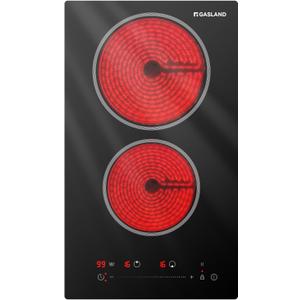 GASLAND 12 Inch Electric Cooktop 2 Burner ETL Certified, 3000W Built-in Electric Radiant Glass Stove Top with 16 Power Levels, 240V Ceramic Hob, Keep Warm, Slide Touch Control & Timer