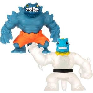 Heroes of Goo JIT Zu Glow Shifters - Versus Pack, Ultraglow Tyro VS Shadowclaw Rock Jaw. One with Unique Glow-in-The-Dark Goo Transformation. Crush The core, Goo Glows in The Dark (42620) (2 piece set)