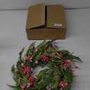 24" Artificial Spring Wreaths for Front Door, Handmade Pink Daisy Flower, Summer Large Wreath for Festival Wall Window Porch Patio Garden Farmhouse Decor