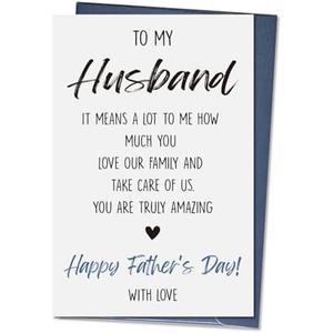 Ithmahco Fathers Day Card from Wife, Fathers Day Card for Husband, Gifts For Husband, Funny Dads Father Days Gifts, Set Of 3