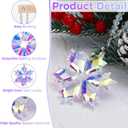 3 Pcs Crystal Star Snowflake Ornaments Colorful Snow Pendant Christmas Haning Decor for Christmas Tree Window Sun Catcher Home Decor (Multiple Colors)
