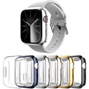 Rc-Z Case for Apple Watch Series 9/8/7 45mm, [12-Pack] Soft TPU Screen Protector Ultra-Thin Full Face Cover Replacement Bumper Accessories for iPhone Watch iWatch Series 9/8/7 45mm