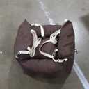 Lesure Small Dog Car Seat for Small Dogs - Soft Dog Booster Seat for Car with Storage Pocket and Clip-On Safety Leash and Thickened Memory Foam Filling, Pet Travel Carrier Bed Brown