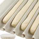 XL Bakers Couche 39x25" for French Baguette Dough Making, Linen Cotton Bread Baking Proofing Cloth and 10in Reusable Bowl Cover Set
