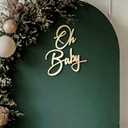 3 x Oh Baby Sign for Baby Shower Backdrop,Baby Showers Decorations for Gender Reveal Parties, Baby's 1st Birthday, and Photo Backdrops | Boy/Girl Decorations and Party Background