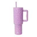 Simple Modern 40 fl oz Insulated Stainless Steel Trek Tumbler with Straw Lid | Electric Lavender Leopard