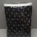 MIULEE Decorative Back Tab Linen Curtains with Geometric Pattern for Living Room Bedroom Farmhouse Rustic Thick Woven Textured Patterned Mudcloth Drapes 90 Inch Long 2 Panels Set, Black