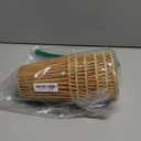 Riakrum 6 Pcs Chandelier Lamp Shades Set Small Lamp Shade for Pendant Wall Ceiling Lights Candle Bulbs Clip on Fitter Lampshade(Rattan)