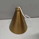 Vintage Modern Metal Conical Wall Sconce, Brass, 6“ Dia x 11" H