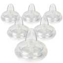 Sippy Spout Nipples for Dr. Brown's Wide-Neck Baby Bottles and Sippy Spout Bottles, Variable Flow, Silicone Conversion Nipple,6+ Months,6 Count