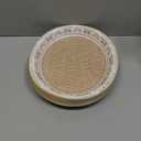 50Pcs Burlap and Lace Oval Paper Plates 10" x 12" Large Disposable Heavy Duty Brown Burlap Paper Platters White Lace Dessert Plates for Rustic Bridal Shower Wedding Birthday Party Supplies