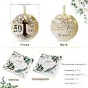 50th Anniversary Wedding Ornament 2025 Christmas Hanging for Couple,50 Years as Mr and Mrs Presents,Xmas Wedding Gift for Parents,Ceramic Ornament for 50th Husband&Wife Married (2.9")