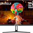 SANSUI Monitor 24 inch 100Hz USB Type-C Computer Monitor丨FHD 1080P PC Monitor丨HDMI丨FreeSync丨HDR丨Earphone Jack丨 Ergonomic Tilt for Home and Office