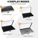 Card Display Case Aluminum Trade Show Display Case Large Portable Trading with Lock for Collectibles, Sports Cards. 34IN x 22IN - Silver