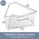 Leeden Lazy Susan Organizer for 32" Diameter Corner Lazy Susan, Plastic Kitchen Cabinet Storage Bins with Handle, 8 Packs, 1/8 Wedge - Food Safe, BPA Free