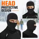 GXCROR Balaclava Ski Mask Fleece Balaclava Face Mask for Men Women Winter for Cycling Motorcycle,Snowboarding and Skiing (Black)