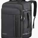 Carry On Backpack, 50L Travel Backpack, Luggage Backpack TSA Flight Approved Laptop Backpack for Men & Women, Large Expandable 40L Daypack Lightweight Business Weekender Bag, Black