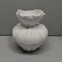 Morsha Ceramic Vase, Faded Black Color, Modern Minimalist Textured Vase for Home Decor, Bookshelf & Coffee Table Decor (Off-White Floral)