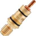 47050000 1/2-Inch Thermo-Element (Starlight Chrome) Compatible with GROHE 1/2" Thermo-Element Cartridge Valve