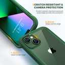 Diaclara Designed for iPhone 13 Case, Full Body Rugged with Built-in Touch Sensitive Anti-Scratch Screen Protector, Soft TPU Bumper Case for iPhone 13 6.1" (Green)