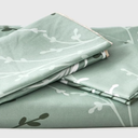 Tokokimo King Size Duvet Cover Sets 3 Piece Grey Bedding Set with Fitted Sheet - Soft Microfiber King Size Bedding   Floral Green