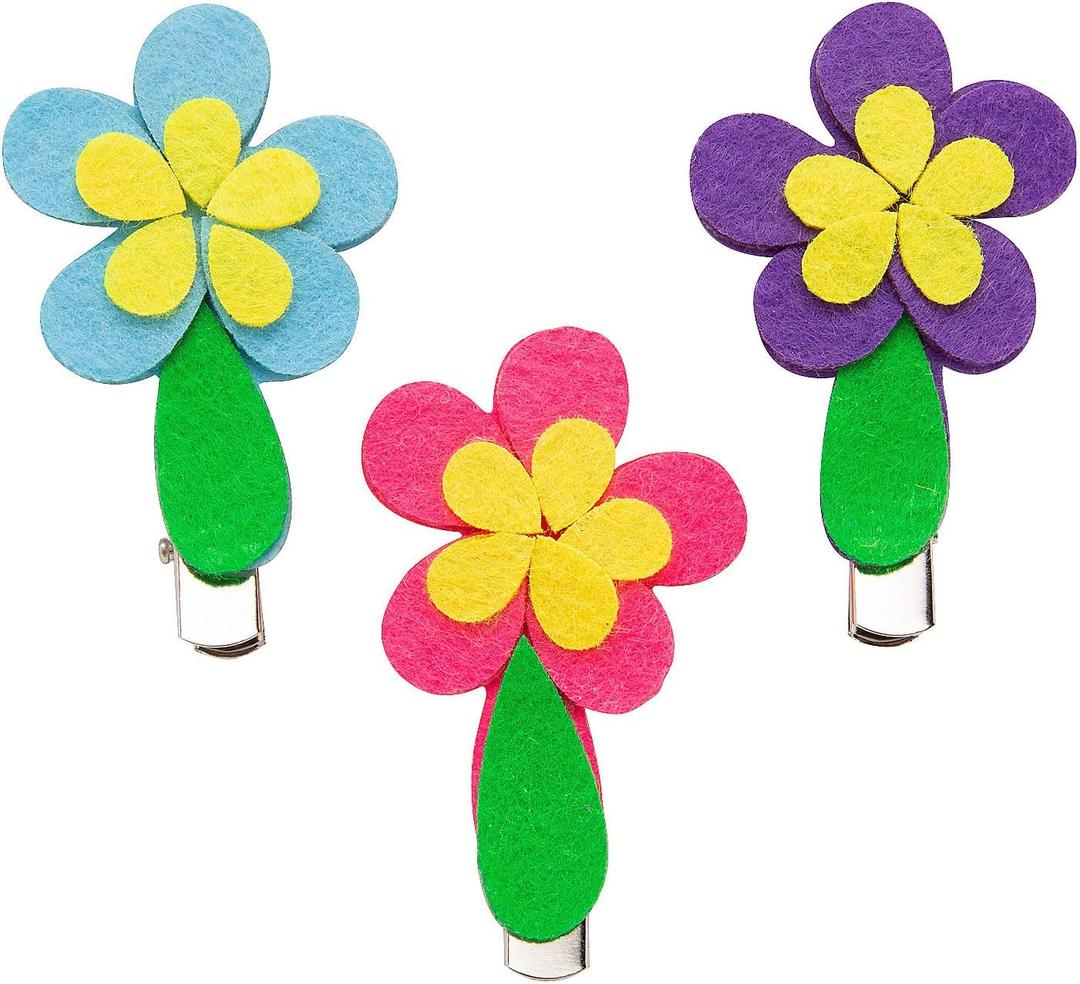 Hibiscus Hair Clip Felt Craft Kit, Makes 12