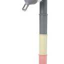 NACOCO Pet Standing Water Dispenser - Cat Dog Standing Bowl with Detachable Pole Automatically Feeding Water Height Adjustable(Grey-Pink Ear)