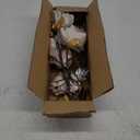 3 Pcs Christmas Magnolia Flowers 30 Inch Velvet Magnolia Flowers with Golden Buds Artificial Glitter Poinsettia Flower Picks for Christmas Tree Garland Wreath Wedding Party Holiday - Champagne