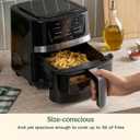 Cuisinart Air Fryer, 2.6-Quart Compact Basket Fryer with 3 Cooking Functions to Air Fry, Roast, and Bake, 3 Airfryer Presets, Dishwasher-Safe Parts, AIR-80, Stainless Steel & Black, 2.6 Qt. Window