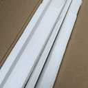 White Marble Threshold 4x48x5/8 Inch Marble Window Sill Shower Curb Top Tile Door Transition Bathroom Vanity Backsplash for Shower Pan System Jambs Fireplaces (Modern Style)