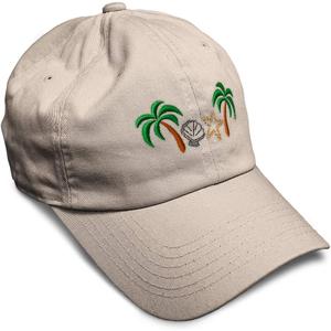 Soft Baseball Cap Seashell Border Embroidery Ocean and Beach Cotton Dad Hats for Men & Women (Stone Design Only)