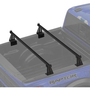 Adjustable 65.4Truck Bed Rack Cross Bars2-Pack for Mid-Size Trucks with Soft Roll-Up, Hard Rolling,Tri-Fold, Retract Hard Tonneau Covers|Aluminum Cross Bars|Compatible with Kayak Racks, Bike Racks (SHORT PATTERN 65.4)