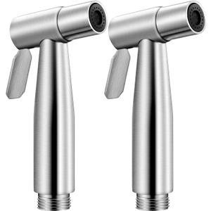 Bidet Spray Heads Set of 2 Stainless Steel Hand Bidet Spray Heads for Bathroom Kitchen and Toilet Cleaning
