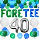 JeVenis Golf 40th Birthday Decorations Men 40th Birthday Decorations Foretee-Tee Birthday Banner 40th Golf Theme Birthday Party Decoration