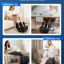 KNQZE 2 in 1 Shiatsu Foot and Calf Massager with Heat, Ottoman Foot Massager for Plantar Fasciitis, Neuropathy, Foot Pain Relief, FSA Eligible HSA Store, Father Day Gift for Men, Up to Men Size 12