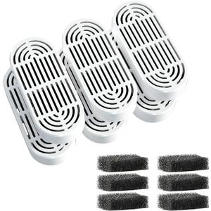 6 Pack Cat Water Fountain Filter Set, Active Carbon Filter for 3.2L Wireless Cat Water Fountain