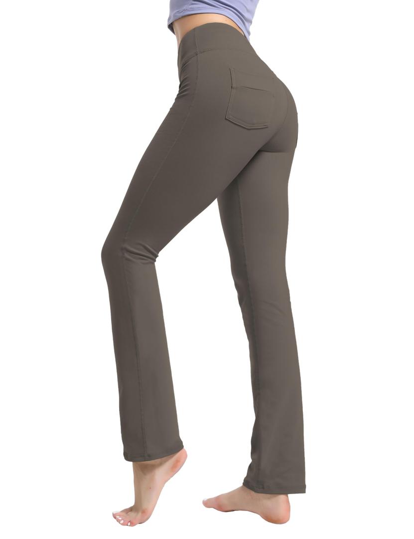 BUBBLELIME 29"/31"/33"/35"/37" Women's High Waist Straight Leg Yoga Pants Tummy Control Workout Pants with Pockets L